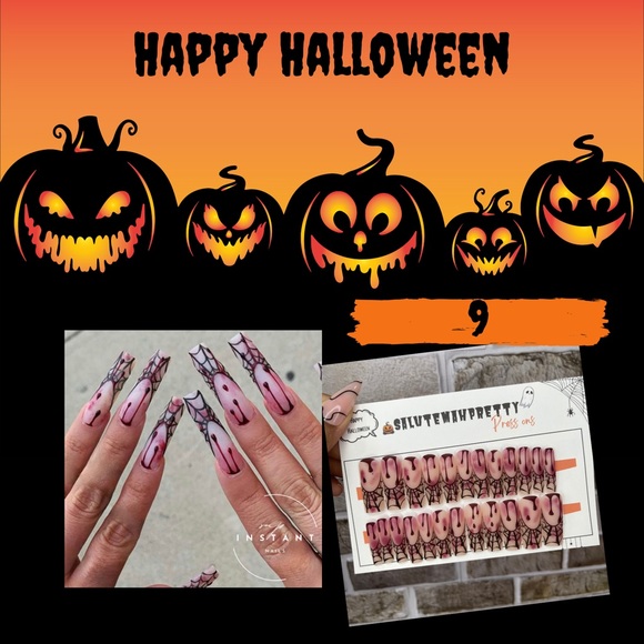 SMP Halloween Edition press on nails ( Instant Nails ) - Picture 12 of 13